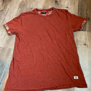 Jack & jones premium t shirt men’s orange floral size m